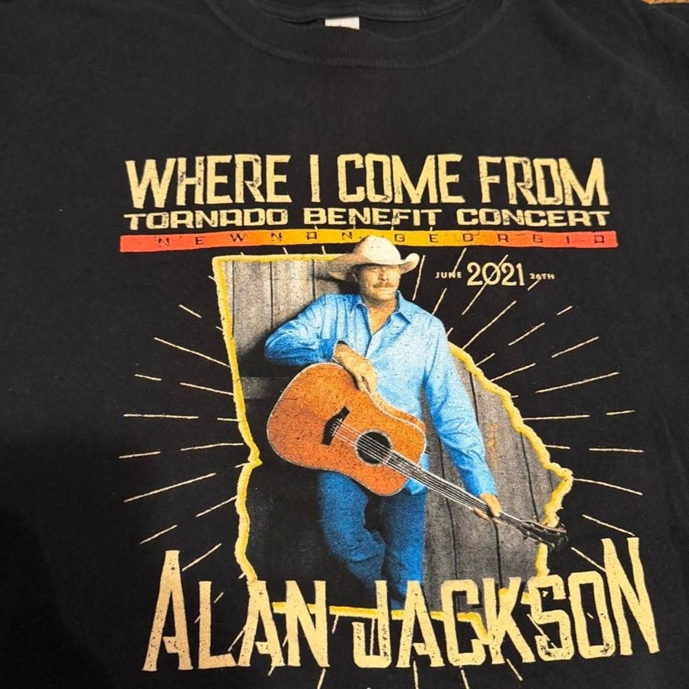 ALAN JACKSON WHERE I COME FROM Concert TSHIRT Tornado Benefit Newnan Georgia XL